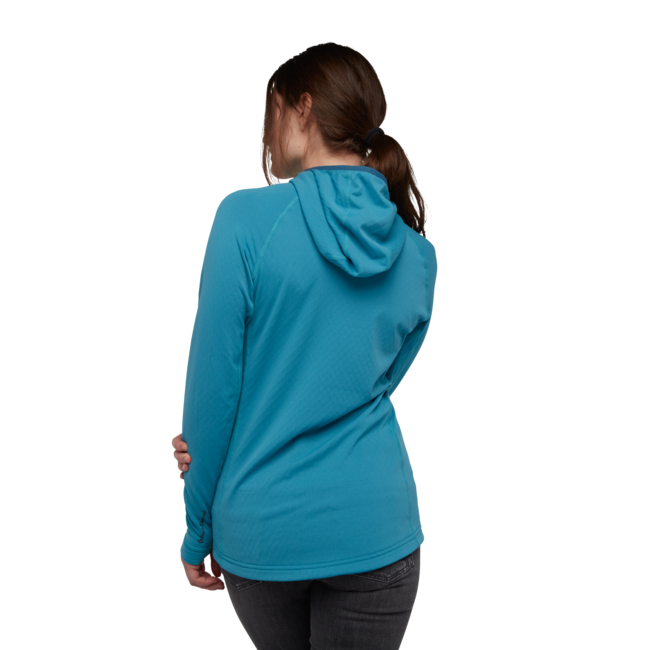 Black Diamond Coefficient damen-Sweatshirt mit Reißverschluss, Cerulean-Blau