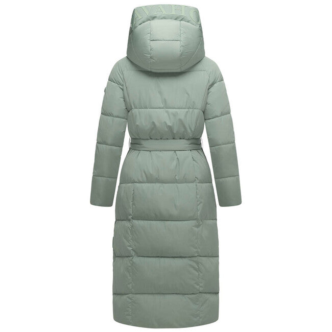 Navahoo Eisblick damen langer Wintermantel, smokey mint