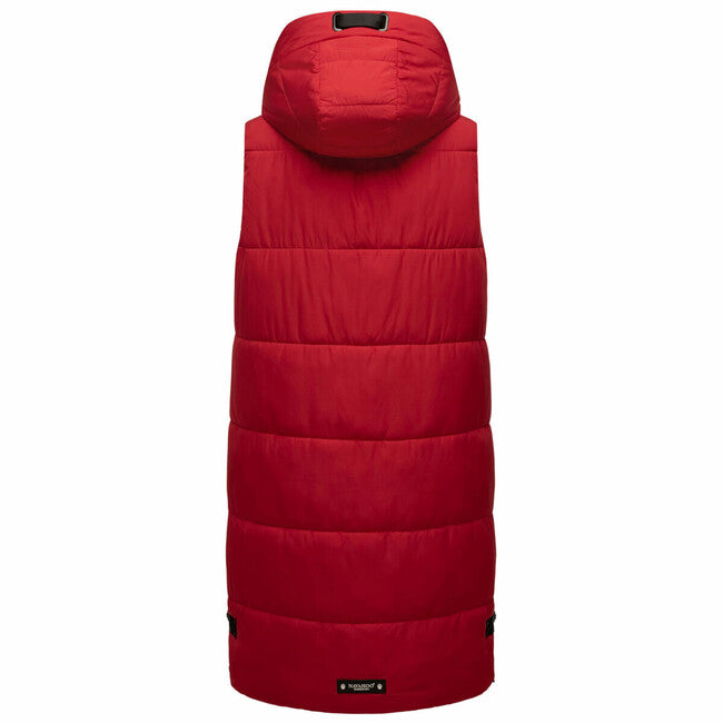 Navahoo Schnuffelchen damen lange Weste, salsa rot