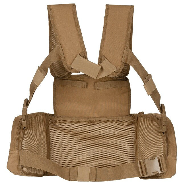 MFH Professional Tactical Chest Rig Mission Vest, Coyote Tan