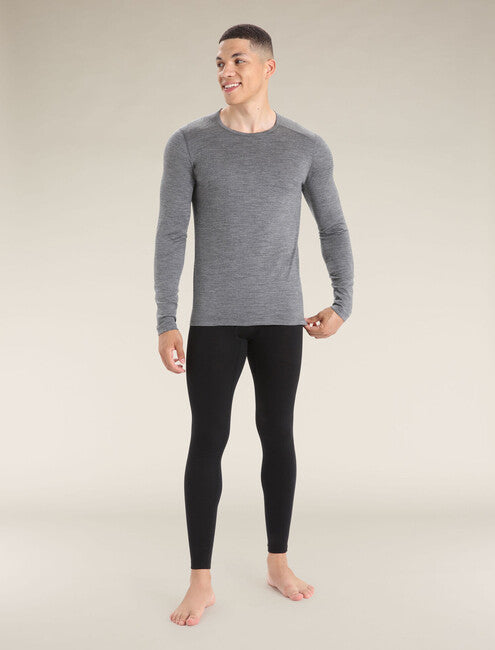 Icebreaker 200 Oasis herren Langarm Thermo-T-shirt, grau