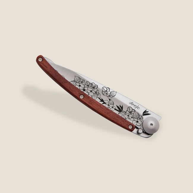Deejo Tattoo Cherry Blossom coralwood Schließmesser