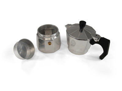 Origin Outdoors Espresso Moka Pot 9 Cup, Stainless Steel