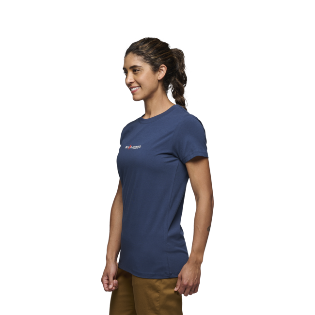 Black Diamond Heritage Wordmark damen-Kurzarm-T-shirt, indigo
