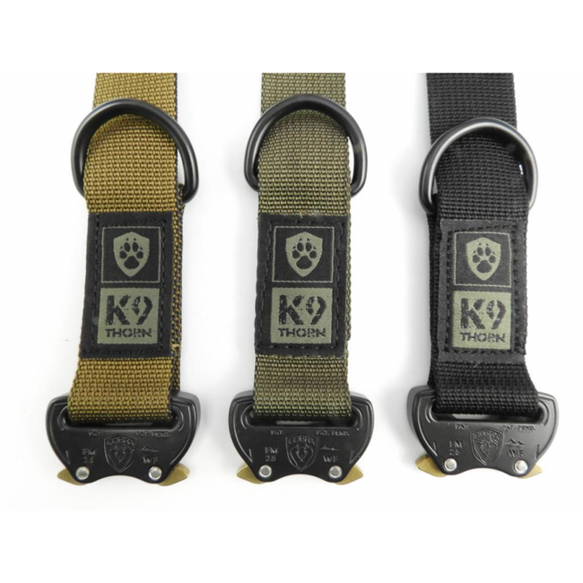 K9 Thorn ONE halsband mit kobraschnalle, schwarz