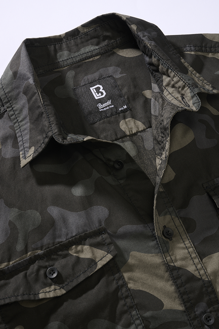 Brandit Roadstar Hemd mit kurzen Ärmeln, darkcamo