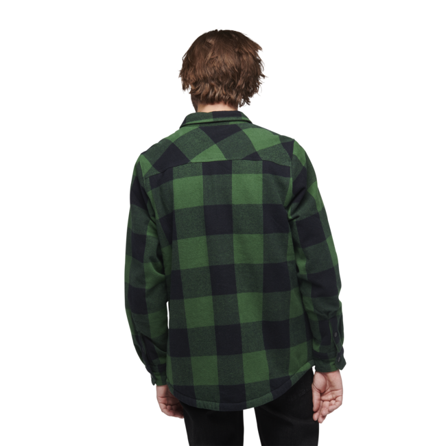 Black Diamond Project Lined Flanellhemd herren palmengrün-schwarz kariert