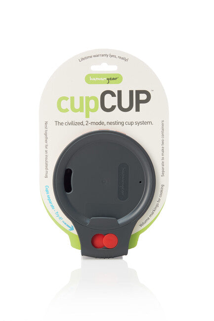 Humangear CupCUP Wanderbecher 2in1 mit integrierter Extratasse und Deckel , kohlrot