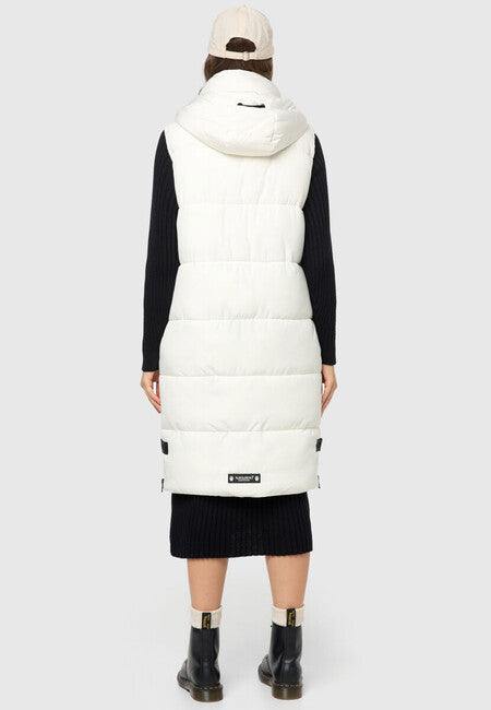 Navahoo Schnuffelchen damen lange Weste, offwhite