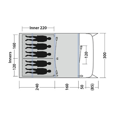 Outwell Sunhill 5 Air Zelt für 5 Personen