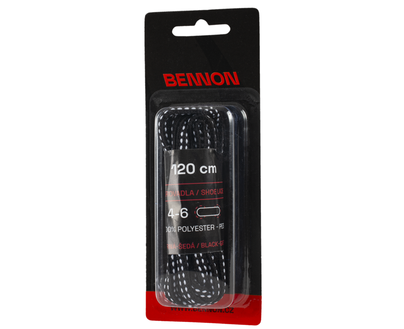 BENNON snurky do topanok Laces Black-Grey Box 120 cm