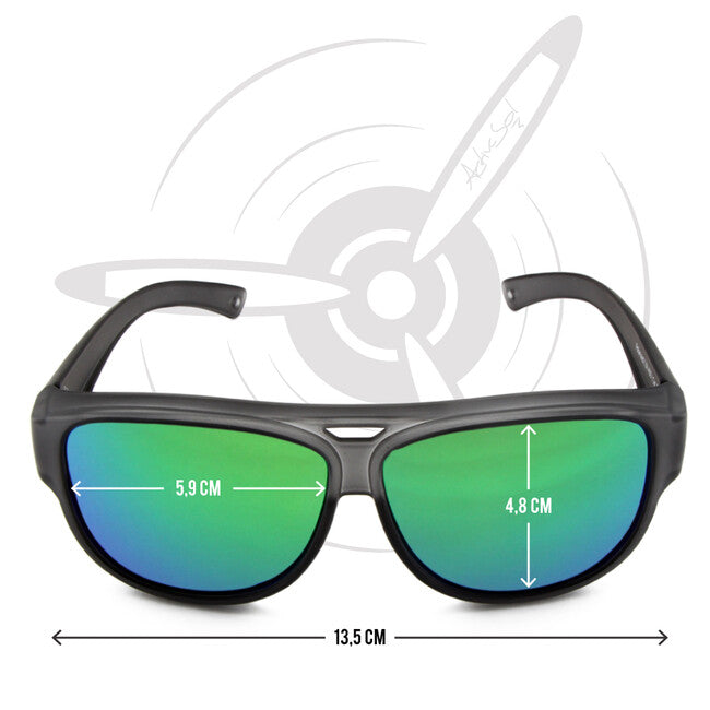 ActiveSol El Aviador Fitover-Kinder- Polarisations- Sonnenbrille grau/Spiegel-