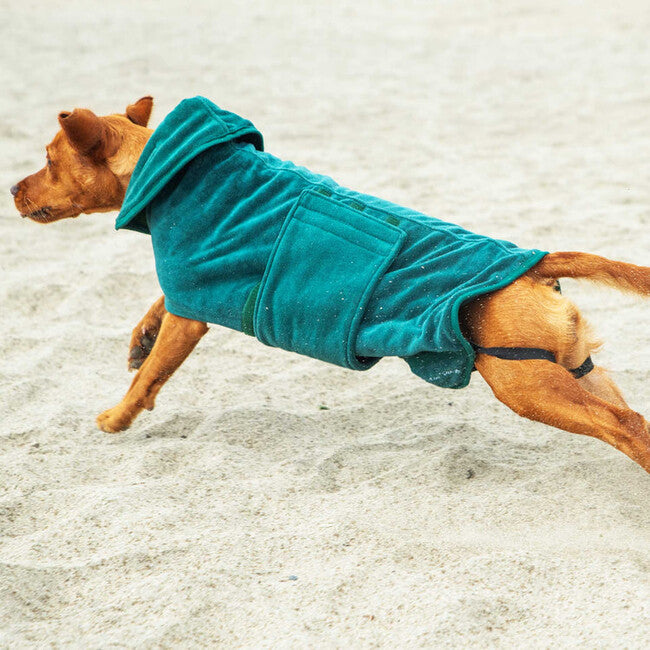 Mountain Paws Dog Robes Hundemäntel Bademantel medium, grün