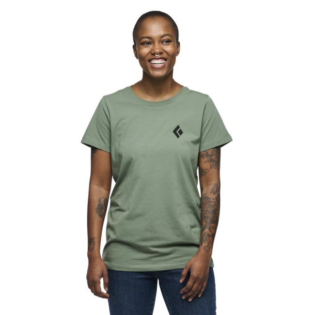Black Diamond Ausrüstung für Alpinisten damen-Kurzarm-T-shirt, lorbeergrün