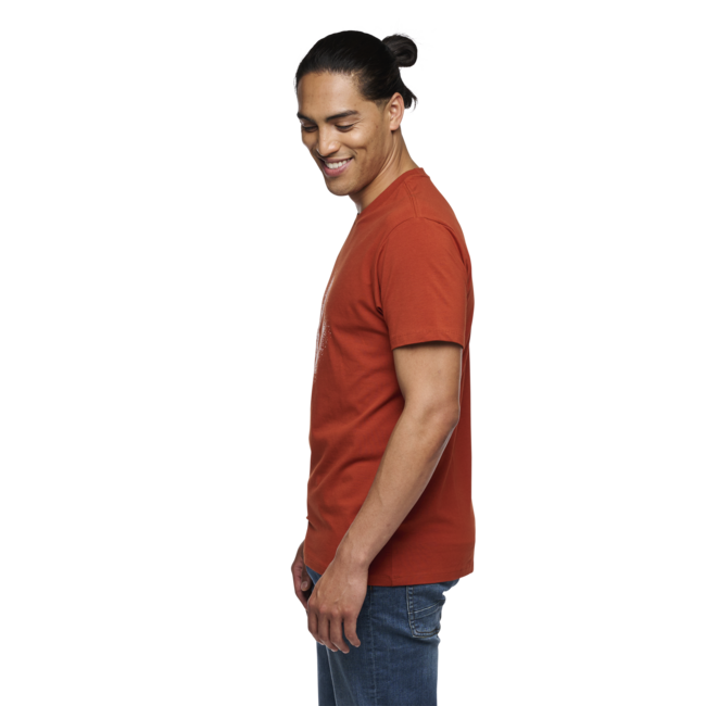 Black Diamond Chalked Up 2.0 herren Kurzarm-T-shirt, burnt sienna