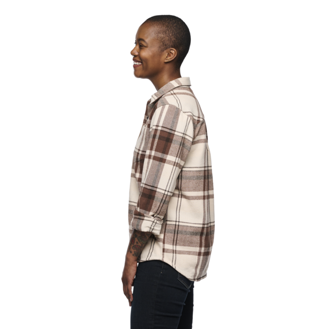 Black Diamond Project Flannel damen-Flanellhemd, kreiderosa-walnuss kariert