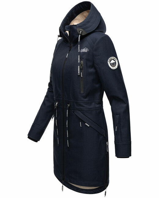 Marikoo Racquelle damen softshelljacke mit kapuze, navy