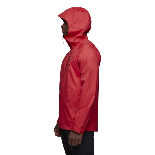 Black Diamond Stormline Stretch Rain Shell waterproof jacket, karminrot