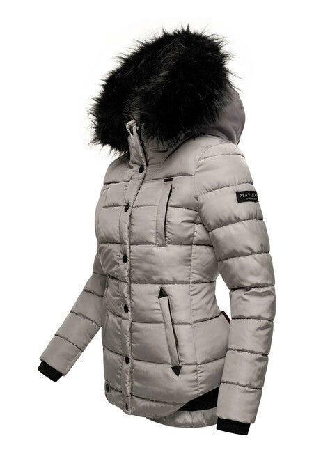 Marikoo LOTUSBLUTE damen-winterjacke, zinc grey