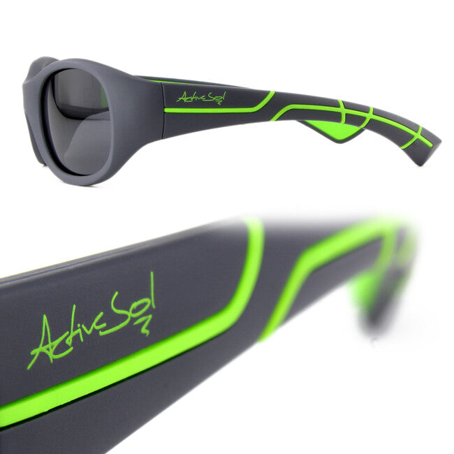 ActiveSol Kids @school sports Kinder- Polarisations- Sonnenbrille grau/grün