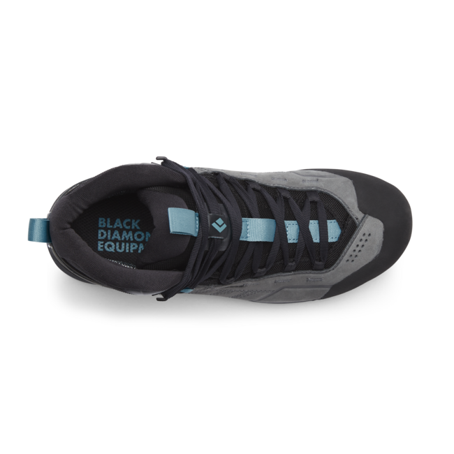 Black Diamond Mission Mid Waterproof Approach damen-Wasserdichte Leder-Approachstiefel, stahlgrau-küstenblau