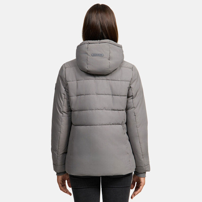 Marikoo Alemee damen Winterjacke mit Kapuze, grau