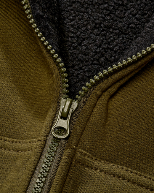Brandit Sweatjacket herren Kapuzenpullover mit warmem Futter, olivgrün