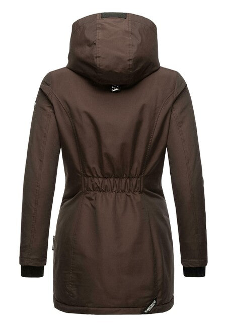 Navahoo Blizzardstorm damen Winterjacke mit Kapuze, dark choco