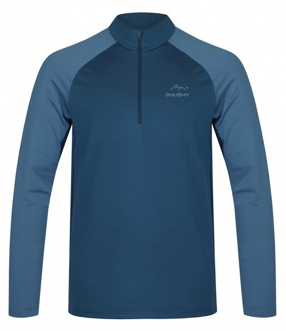 HUSKY Tromi Zip herren thermo-shirt mit reißverschluss, blau