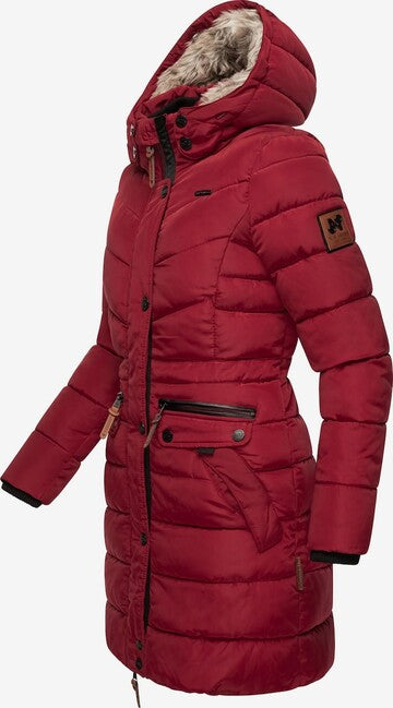 Navahoo Paula damen Winterparka mit Kapuze dunkelrot