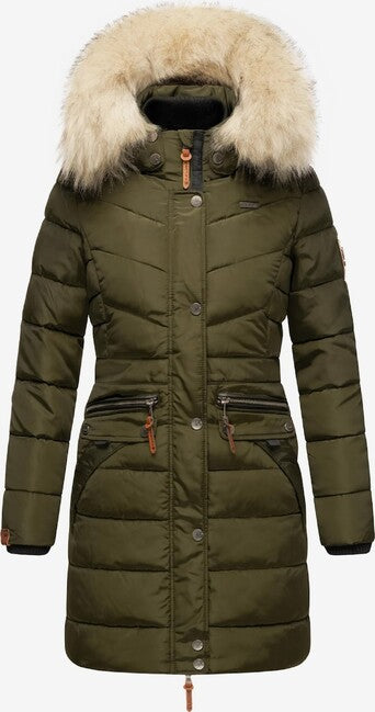 Navahoo Paula winter-kapuzenparka, dunkeloliv