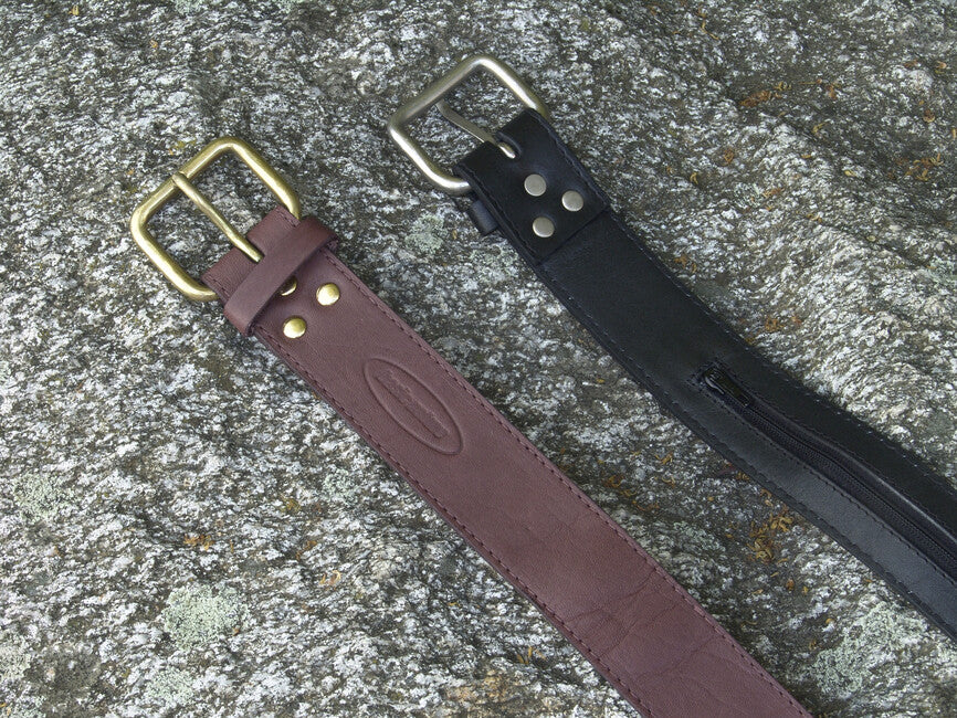 BasicNature Classic Geldgürtel mokka 120 cm