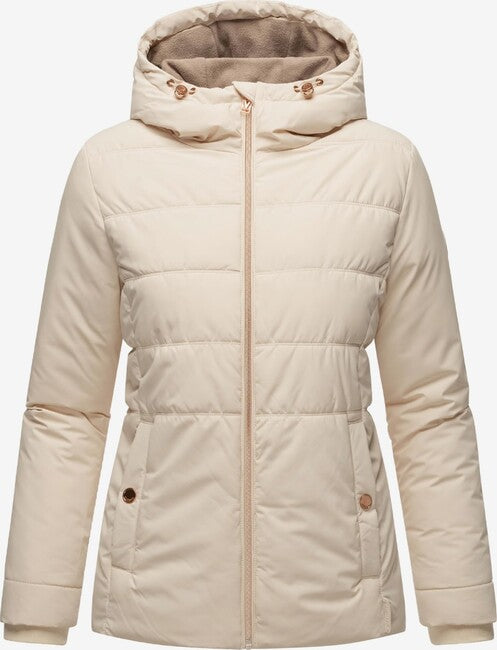 Marikoo Alemee damen Winterjacke mit Kapuze, creme