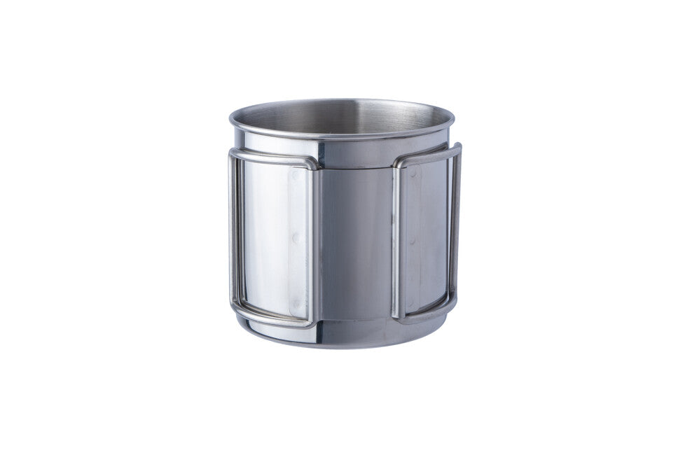 BasicNature Space Safer Mini-edelstahlbecher 0,35 l klappbarer henkel