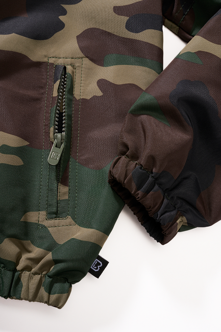 Brandit Kids Sommer Frontzip Windbreaker Jacke, woodland