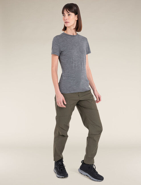 Icebreaker Tech Lite III damen Merino Short Sleeve T-shirt, grau