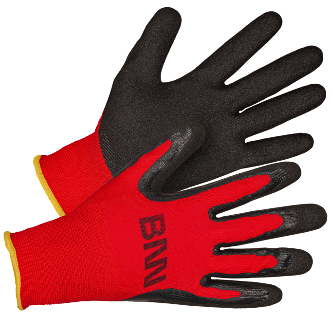 BENNON Manos Schutzhandschuhe, schwarz/rot