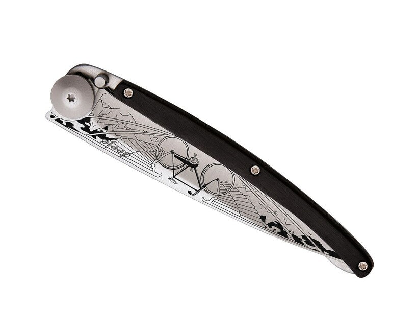 Deejo Tattoo Schließmesser ebony wood Bicykle