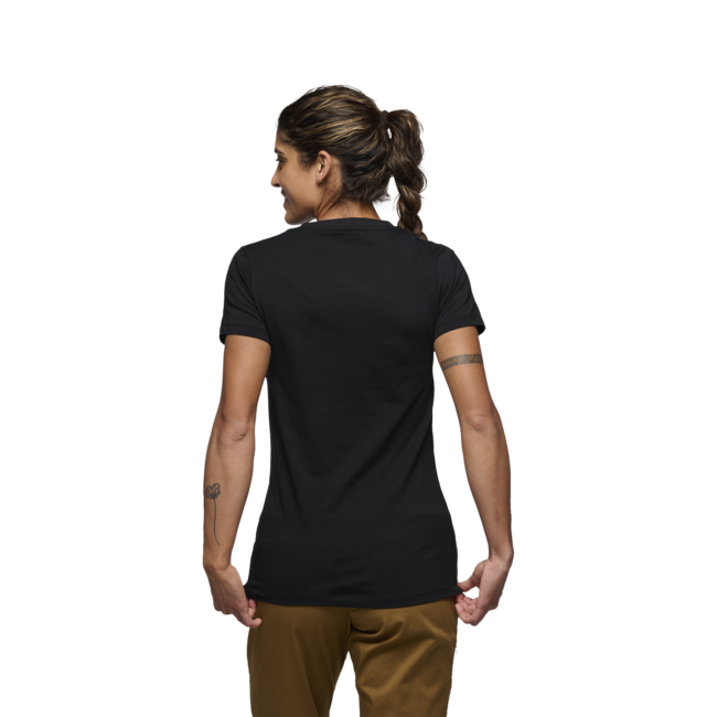 Black Diamond Heritage Wordmark damen-Kurzarm-T-shirt, schwarz