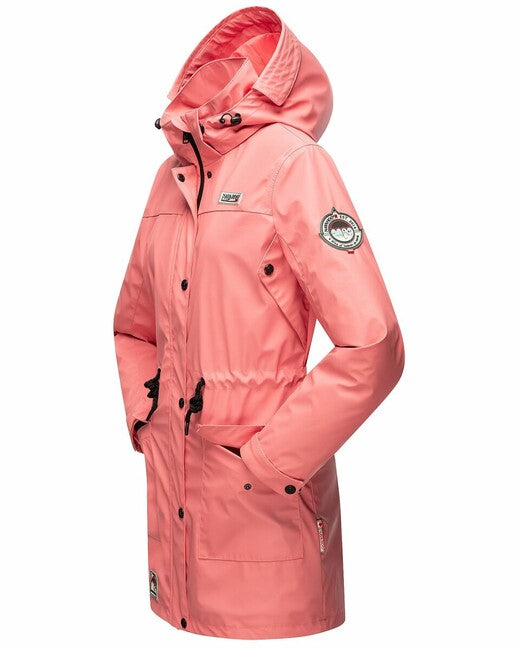 Navahoo Deike damen Winter Regenjacke mit Kapuze, rose coral