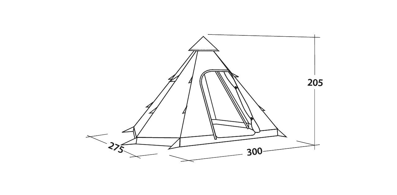 Easy Camp Bolide 400 Tipti-Zelt 4 Personen, grün
