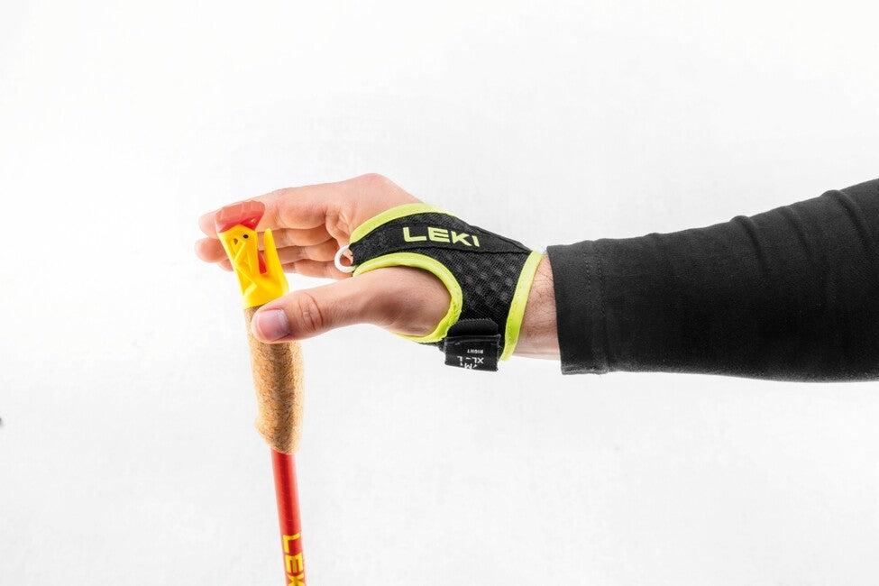 LEKI Ultratrail FX.One Superlite Trail Running stöcke, leuchtend rot-neongelb-naturfarbenes Carbon