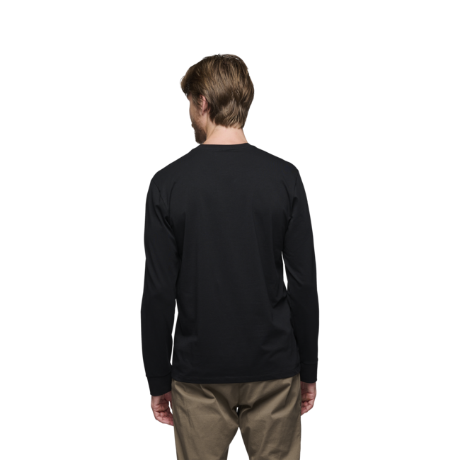 Black Diamond Heritage Wordmark herren Langarm-T-shirt, schwarz