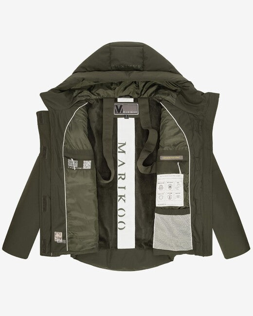 Marikoo Elira16 damen Winterjacke, dunkeloliv