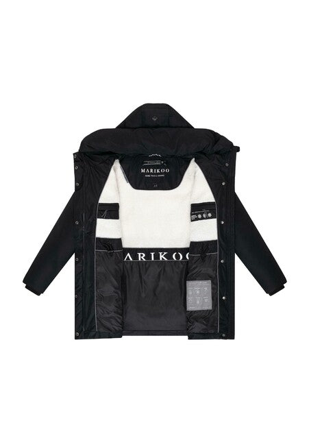 Marikoo Delilah16 damen Winterjacke mit Kapuze, schwarz