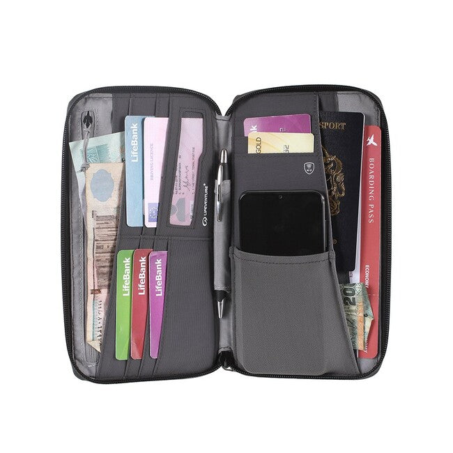 Lifeventure Travel Document Pouch RFID Protection, Grey