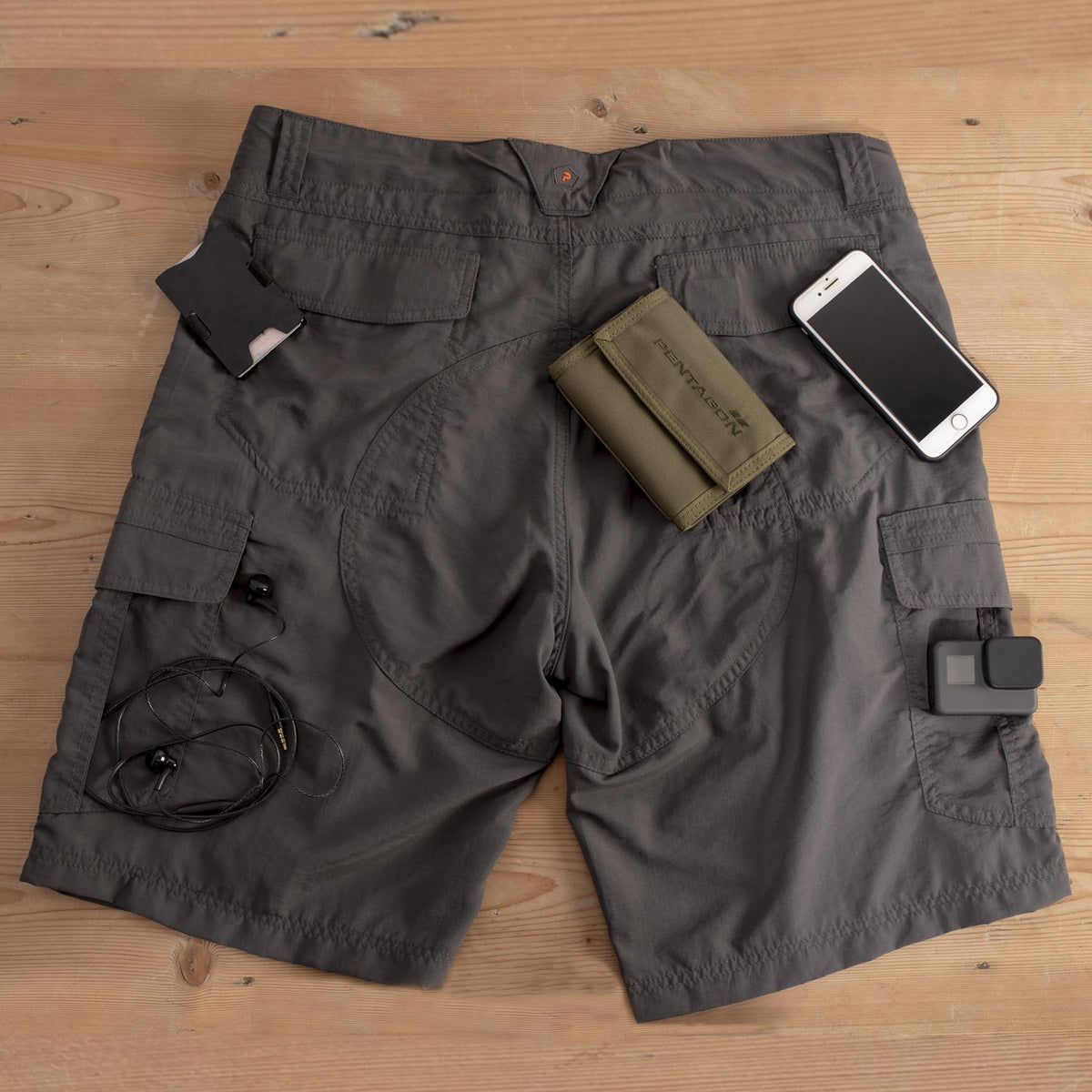 Pentagon Gomati Shorts, Black