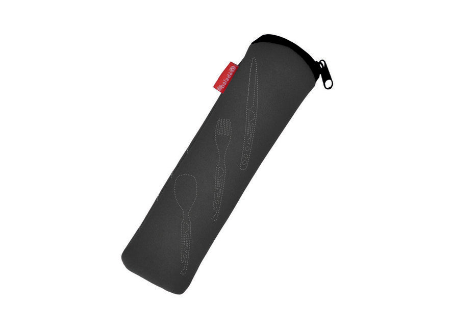 Baladeo ECO112 BaseCamp reisebesteck edelstahl, neopren tasche schwarz