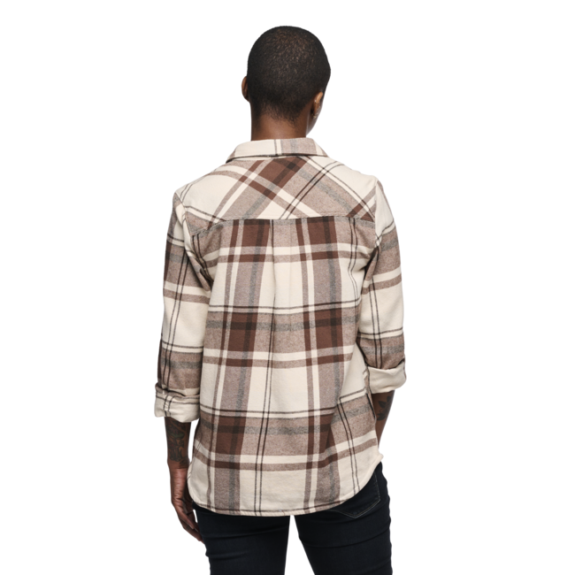 Black Diamond Project Flannel damen-Flanellhemd, kreiderosa-walnuss kariert