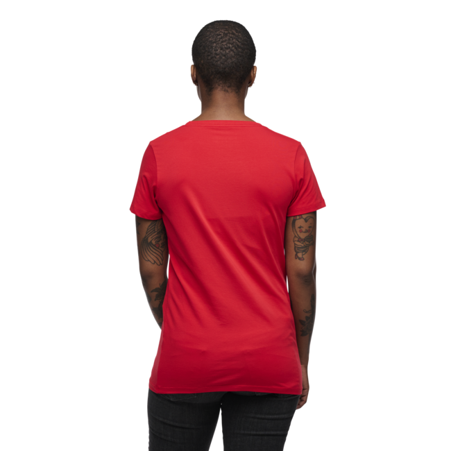 Black Diamond Heritage Wordmark damen-Kurzarm-T-shirt, korallenrot